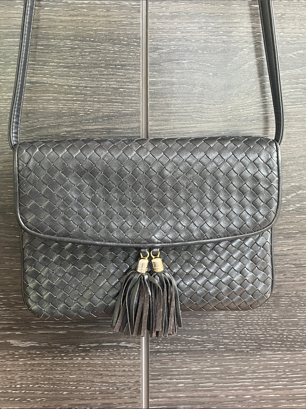 Vintage Charter Club Woven Leather Bag